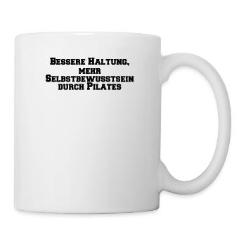 Pilates - Bessere Haltung, mehr Selbstbewusstsein - Tasse - Weiß - Rechts