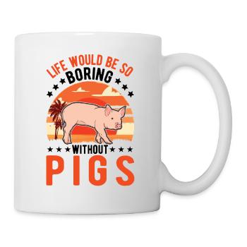 Pig Gift Farmer Pig - Mug - white - Right