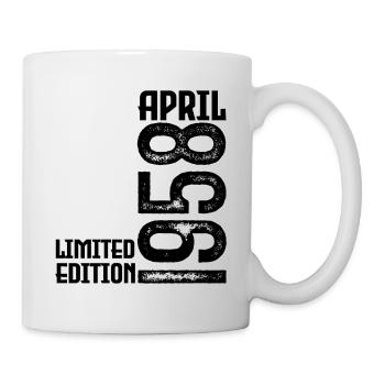 Cadeau Avril 1958. Anniversaire avril 1958. April. - Mug blanc - blanc - Droite