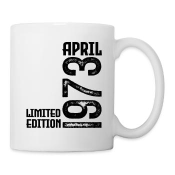 Cadeau Avril 1973. Anniversaire avril 1973. April. - Mug blanc - blanc - Droite