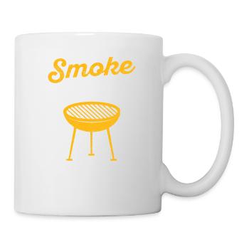 Smoke Meat Every Day Funny BBQ Smoker Grilling - Tasse - Weiß - Rechts