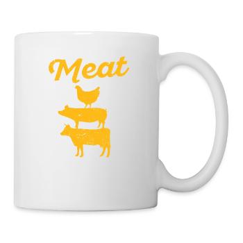 Meat Whisperer Funny BBQ Chef Grilling Butcher - Mug - white - Right