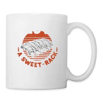 I Love A Sweet Rack BBQ Ribs Funny Barbecue Grill - Tasse - Weiß - Rechts