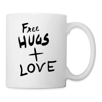Câlins gratuits plus amour - Mug blanc - blanc - Droite