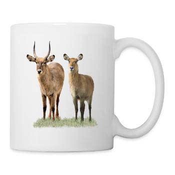 Waterbuck Pair - Antelope - Wildlife - Africa - Mug - white - Right