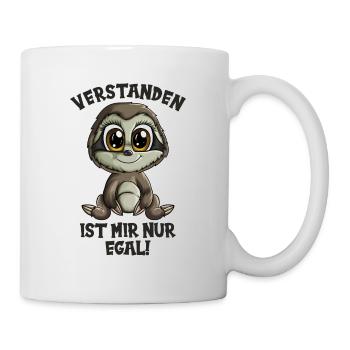 Verstanden ist mir nur egal Faultier - Tasse - Weiß - Rechts