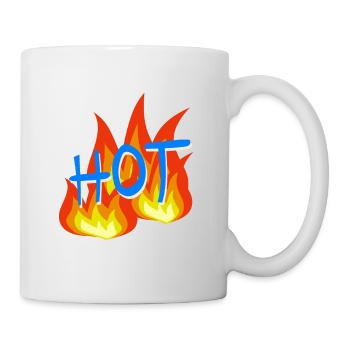 Flammes chaudes - Mug blanc - blanc - Droite