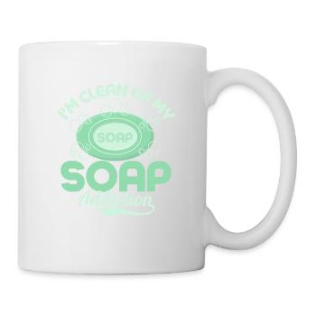 Je suis débarrassé de ma dépendance au savon. Savonnerie Soapmak - Mug blanc - blanc - Droite
