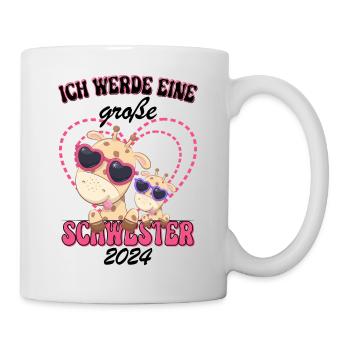 Ich Werde Eine Große Schwester 2024 - Tasse - Weiß - Rechts