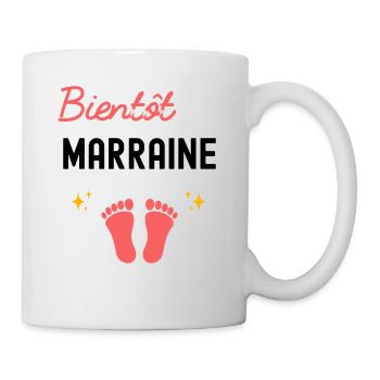 Bientôt marraine cadeau naissance marraine - Mug blanc - blanc - Droite