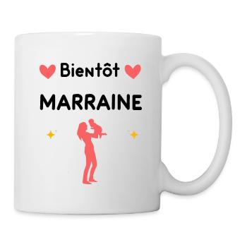 cadeau annonce grossesse marraine Bientôt marraine - Mug blanc - blanc - Droite