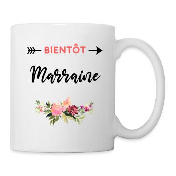 annonce grossesse cadeau Bientôt marraine - Mug blanc - blanc - Droite