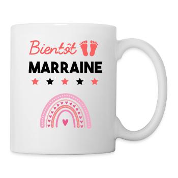 Bientôt marraine cadeau grossesse famille - Mug blanc - blanc - Droite