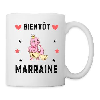 Bientôt marraine dinosaure annonce grossesse - Mug blanc - blanc - Droite