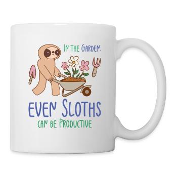 Gardening Sloth Florist Botany Sloth Lover Garden - Mug - white - Right