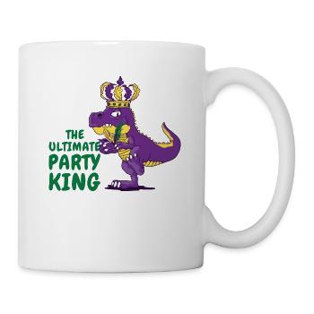 Carnaval Carnaval T-rex Dinosaure Party King - Mug blanc - blanc - Droite