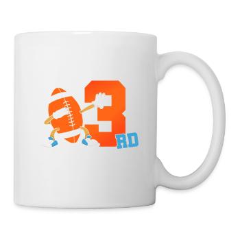 It's my 3rd birthday American Football - Mug - white - Right