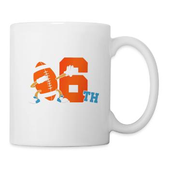 Es Ist Mein 6. Geburtstag American Football - Tasse - Weiß - Rechts