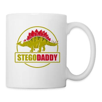 Stegodaddy Dinosaurier Daddy Dino Reptil Vatertag - Tasse - Weiß - Rechts