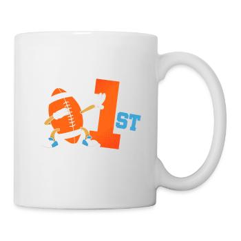 It's My 1st Birthday American Football - Mug - white - Right