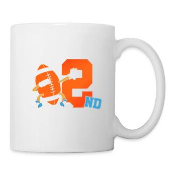 Es Ist Mein 2. Geburtstag American Football - Tasse - Weiß - Rechts
