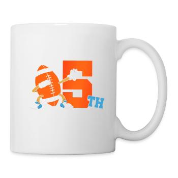 Es Ist Mein 5. Geburtstag American Football - Tasse - Weiß - Rechts