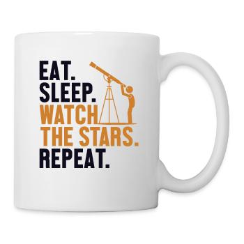 Eat Sleep Watch The Stars Repeat Cosmologist - Mug - white - Right