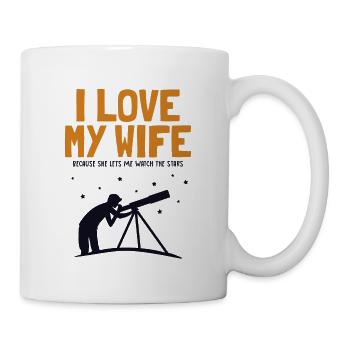 J’aime ma femme Astronomie Ciel étoilé Cosmologiste - Mug blanc - blanc - Droite