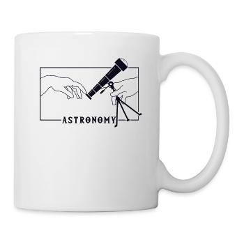 Michelangelo Creation of Adam Astronomy Cosmologist - Mug - white - Right
