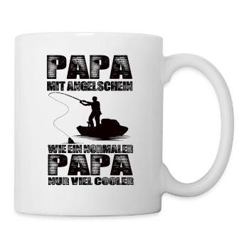 Angeln Papa - Tasse - Weiß - Rechts