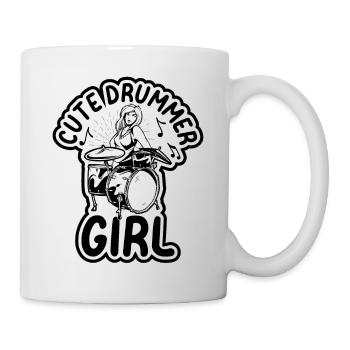 Cute Drummer Girl Drum Player Drummer Girl Drum Pl - Tasse - Weiß - Rechts