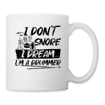 Je ne ronfle pas, je rêve que je suis batteur - Funny Drum P - Mug blanc - blanc - Droite