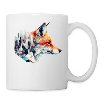 Fox Architecture Artwork Gift Idea Animal - Mug blanc - blanc - Droite