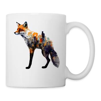 Fox Artwork Art Foxes Animals Gift Zoo - Mug - white - Right
