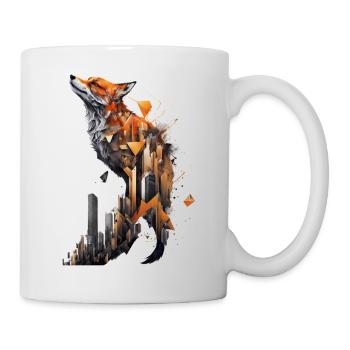 Fox Artwork Art Foxes Animals Gift Zoo - Mug - white - Right