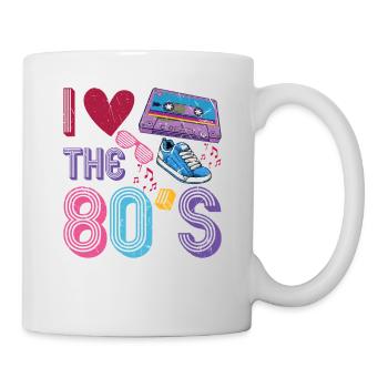 80s Retro Vintage Costume Love 80s 1980 - Mug - white - Right