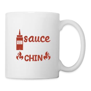Es ist keine Sünde, meine Soße auf dein Kinn - Tasse - Weiß - Rechts