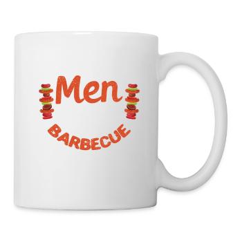 Les vrais hommes sentent le barbecue drôle de barbecue - Mug blanc - blanc - Droite