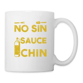 Es ist keine Sünde, meine Soße auf dein Kinn - Tasse - Weiß - Rechts