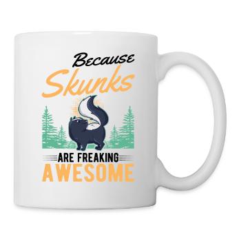 Parce que les mouffettes sont des mouffettes géniales - Mug blanc - blanc - Droite
