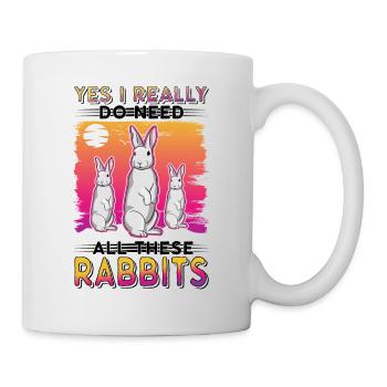 Kaninchen Geschenk Häschen Hase Kaninchen - Tasse - Weiß - Rechts
