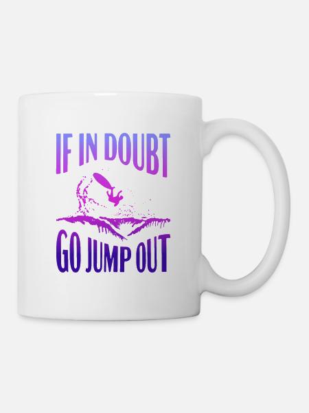 Wave Jump Surf Shirt Design - Mug blanc - blanc