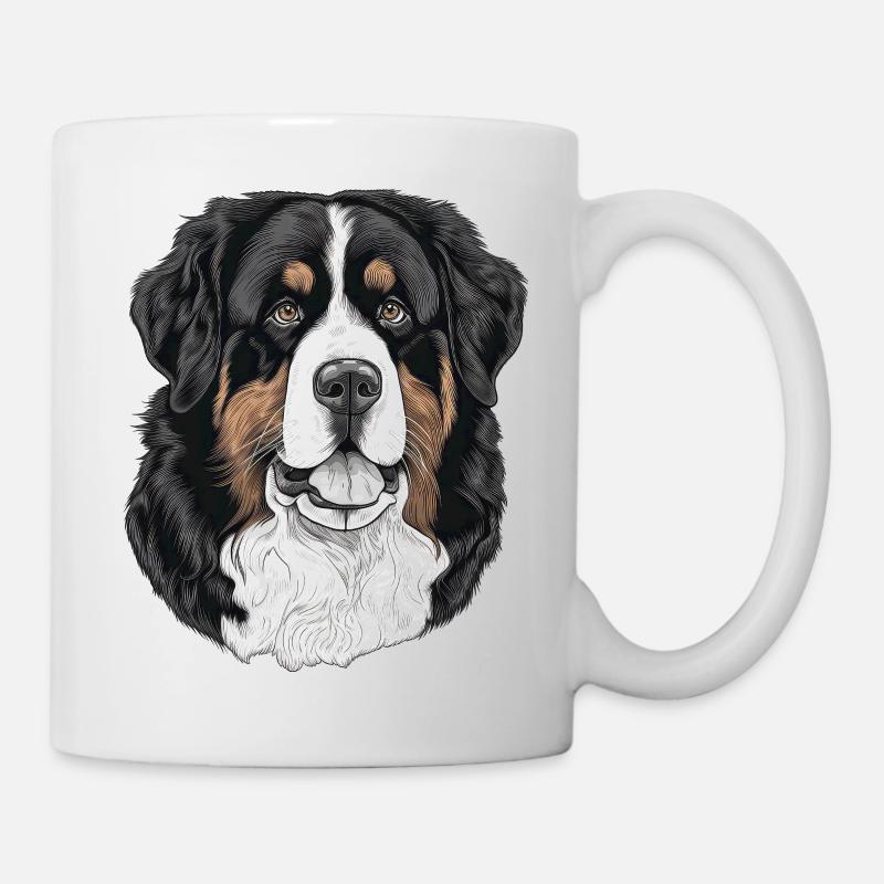 Berner Sennenhund - Tasse - Weiß