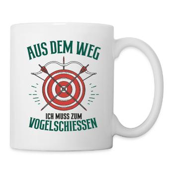 Vogelschiessen Schützenfest Bogenschießen Schütze - Tasse - Weiß - Rechts