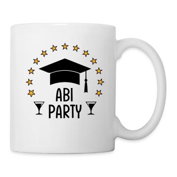 Abi Party Schulabschluss Bestanden Abitur Hut - Tasse - Weiß - Rechts