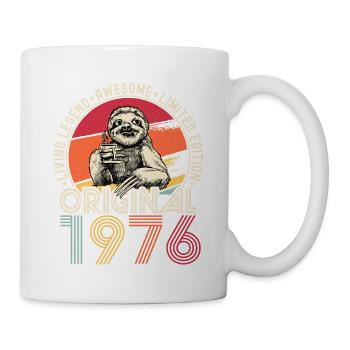 1976 Birthday vintage vintage sloth gift - Mug - white - Right