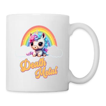 Funny unicorn with rainbow and saying - Mug - white - Right