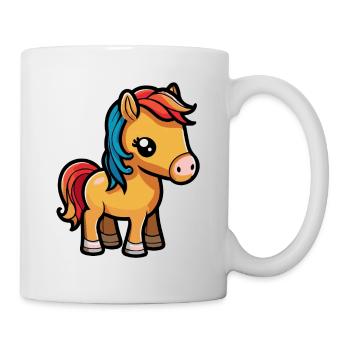 Cute horse for school beginners and kindergarten children - Mug - white - Right