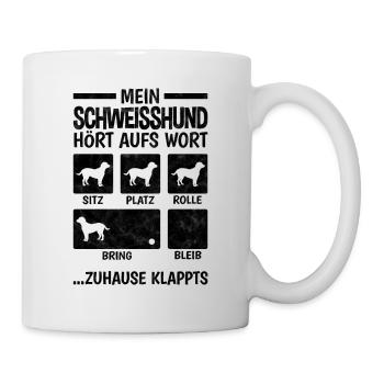 Hannoverscher Schweißhund Hundetricks - Tasse - Weiß - Rechts