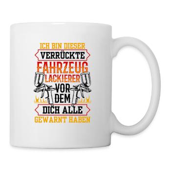 Verrückter Vermessungstechniker Vermesser - Tasse - Weiß - Rechts